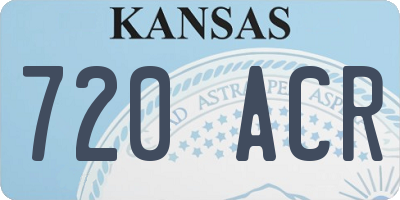 KS license plate 720ACR