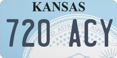 KS license plate 720ACY