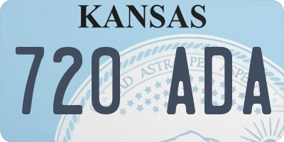 KS license plate 720ADA