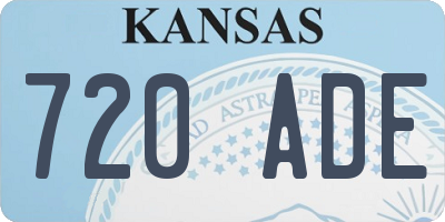 KS license plate 720ADE