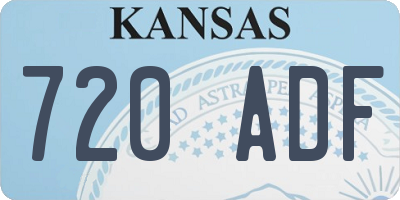 KS license plate 720ADF