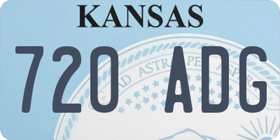 KS license plate 720ADG