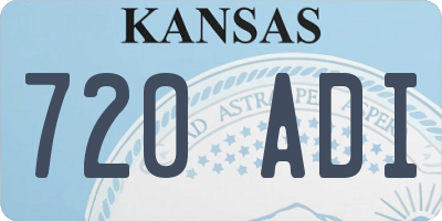 KS license plate 720ADI
