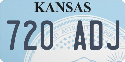 KS license plate 720ADJ