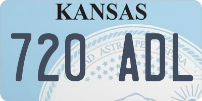 KS license plate 720ADL