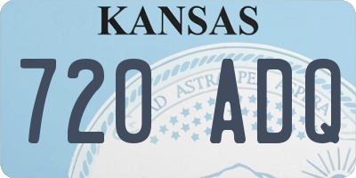 KS license plate 720ADQ