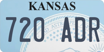 KS license plate 720ADR