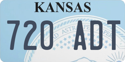 KS license plate 720ADT
