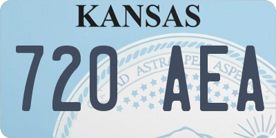 KS license plate 720AEA