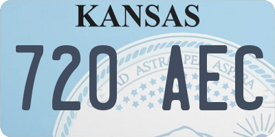 KS license plate 720AEC