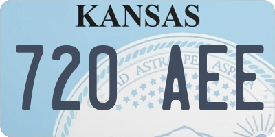 KS license plate 720AEE