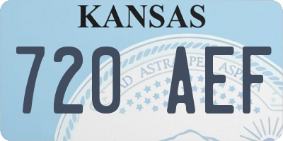 KS license plate 720AEF