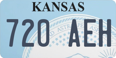 KS license plate 720AEH