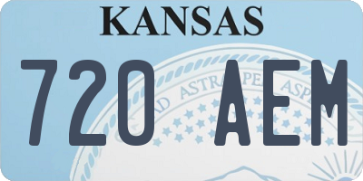 KS license plate 720AEM