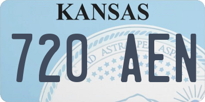 KS license plate 720AEN