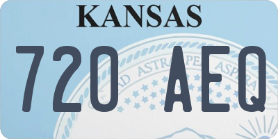 KS license plate 720AEQ