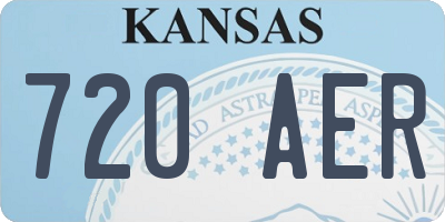 KS license plate 720AER