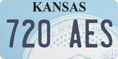 KS license plate 720AES
