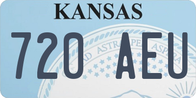 KS license plate 720AEU