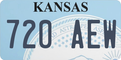KS license plate 720AEW