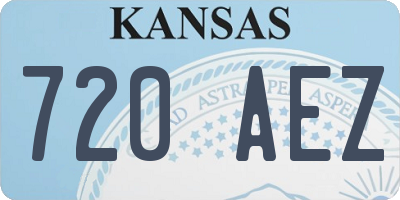 KS license plate 720AEZ