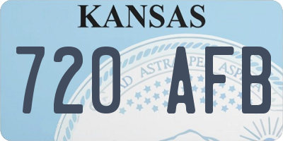 KS license plate 720AFB