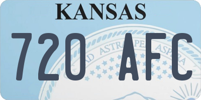 KS license plate 720AFC