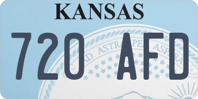 KS license plate 720AFD