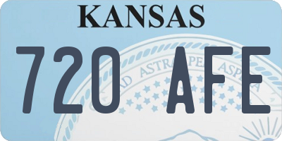 KS license plate 720AFE
