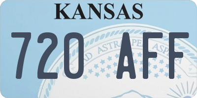 KS license plate 720AFF