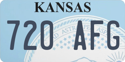 KS license plate 720AFG