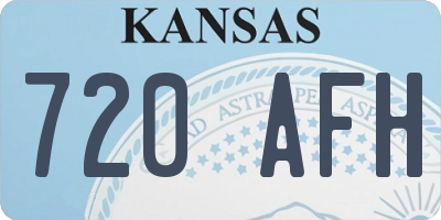 KS license plate 720AFH