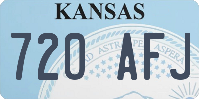 KS license plate 720AFJ
