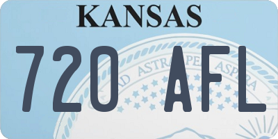 KS license plate 720AFL