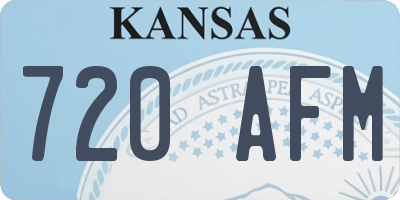 KS license plate 720AFM