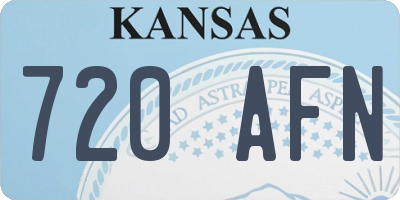 KS license plate 720AFN