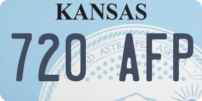 KS license plate 720AFP