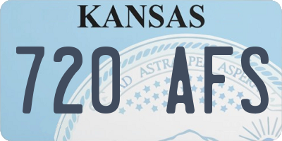 KS license plate 720AFS