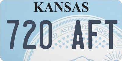 KS license plate 720AFT
