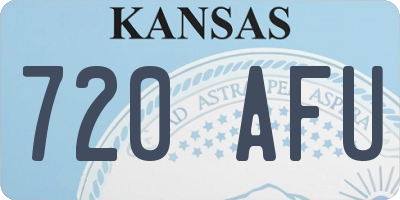 KS license plate 720AFU