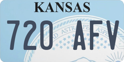 KS license plate 720AFV