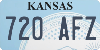 KS license plate 720AFZ