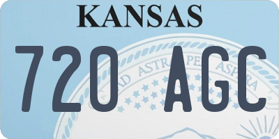 KS license plate 720AGC