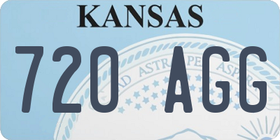 KS license plate 720AGG