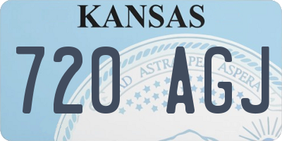 KS license plate 720AGJ