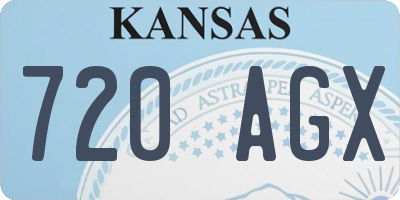 KS license plate 720AGX
