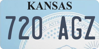 KS license plate 720AGZ
