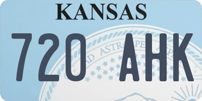 KS license plate 720AHK