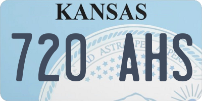 KS license plate 720AHS