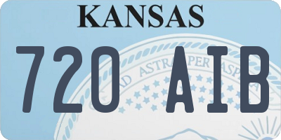 KS license plate 720AIB